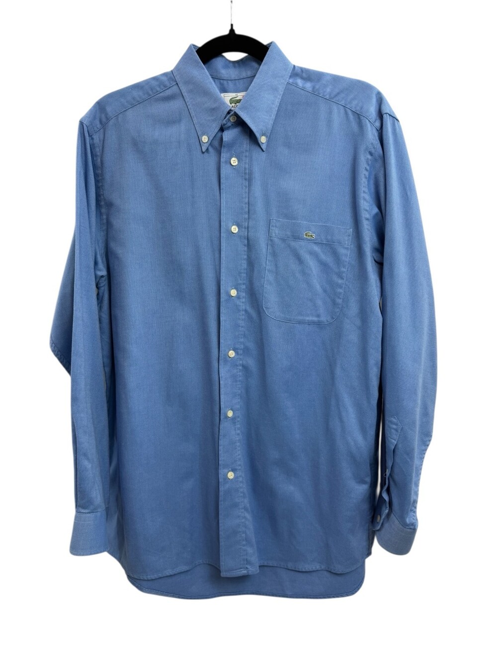 Lacoste Men's Long Sleeve Button Down Regular Fit Shirt Blue Size 39